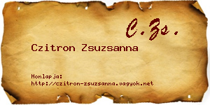 Czitron Zsuzsanna névjegykártya